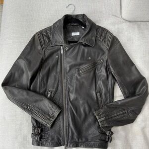Black Leather Jacket DKNY